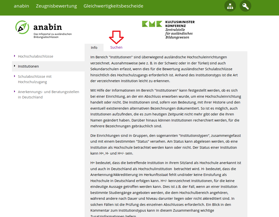 Desired Documents:Anabin - IASWiki